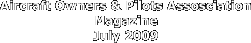 Aircraft Owners & Pilots Assosciation
